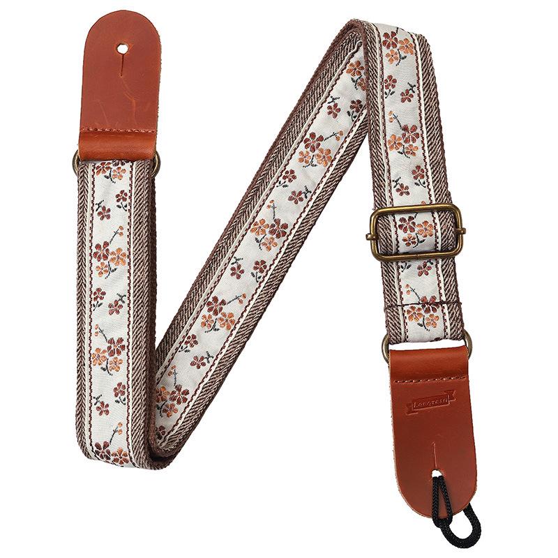 Langting Embroidery Universal Ukulele Shoulder Strap for 21, 23, 26 Inch Ukuleles