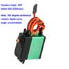 DIYmall TD-8825MG Digital Servo, 25kg, High Torque, 360° Continuous Rotation, Angle Controllable, 500-2500usec, Metal Gear, for RC Robots, Gimbals,