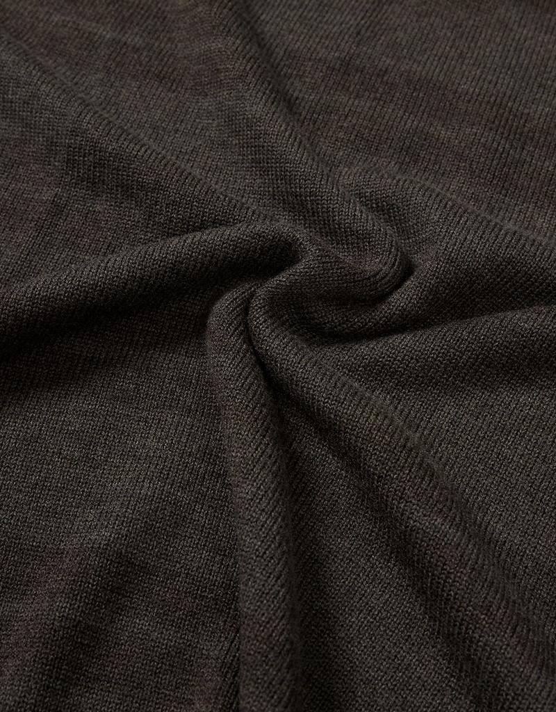 MMLG [Mmlg] Stripe Collar Knit (Brown)
