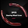 New Carbon Fiber Car Steering Wheel Cover Motorsports Style For Toyota Hilux Yaris Ractis Corolla Camry CHR Auris Tacoma Cruiser QY8