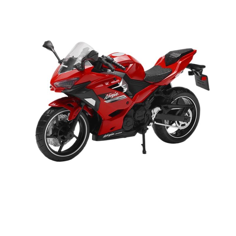 1/12 Scale Motorcycle Model for Kawasaki 400 Shock-Proof Alloy Motorcycle Model Toy Car Decoration Bracket Children's Toy