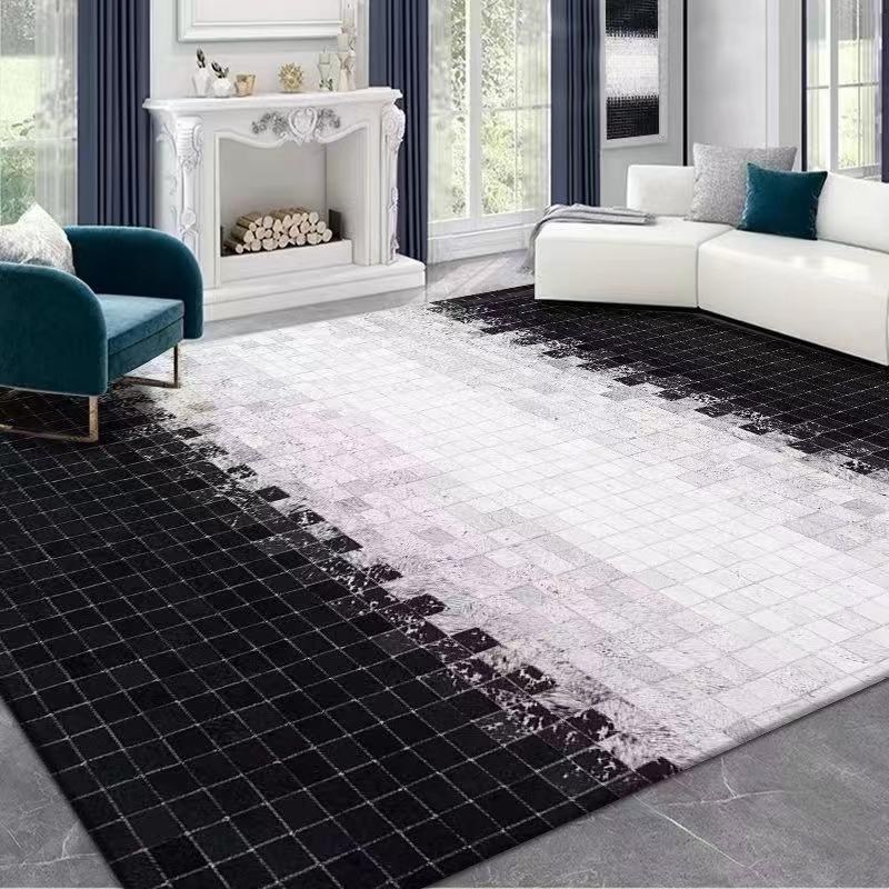 Light Luxury Simple Flannel Plush Carpet Bedroom Bedside Carpet Home Living Room Decoration Sofa Carpet