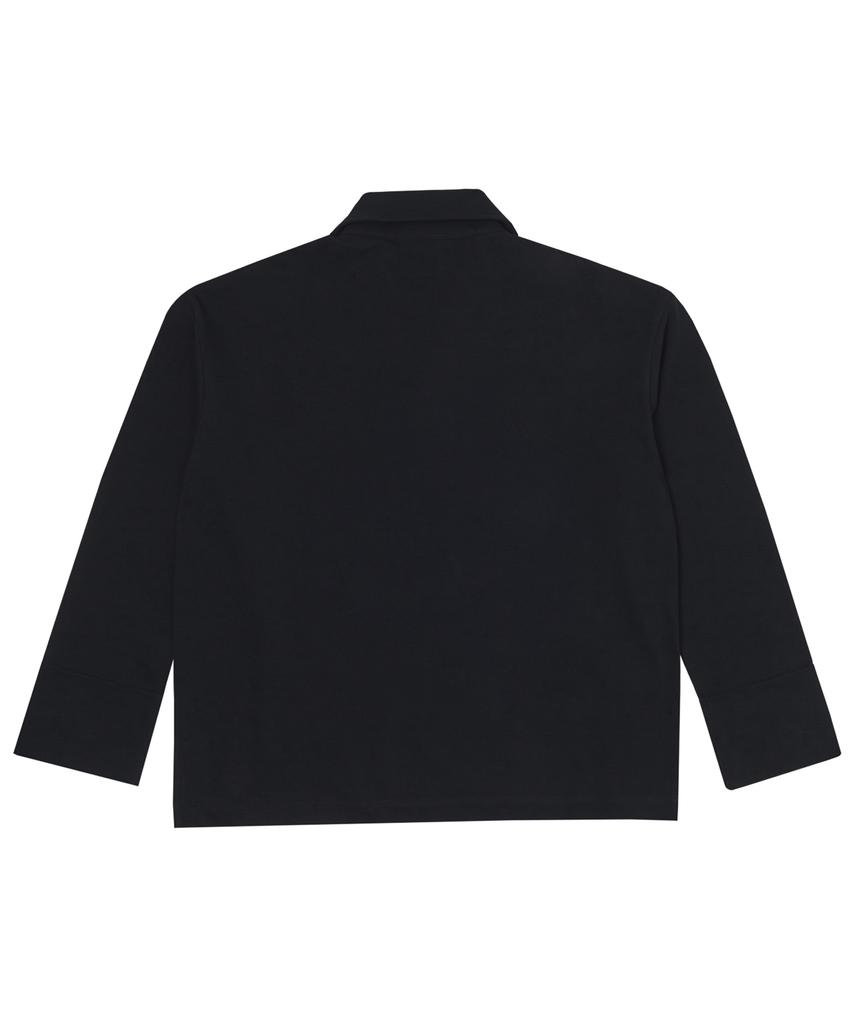 NOTRE ARTS Pique Turn-Up Long Sleeve [Black]