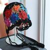 Gradual Color Handmade Crochet Ethnic Style Fringed Pullover Hat Spring and Autumn Sweet Hollow Travel Knitted Hat Children