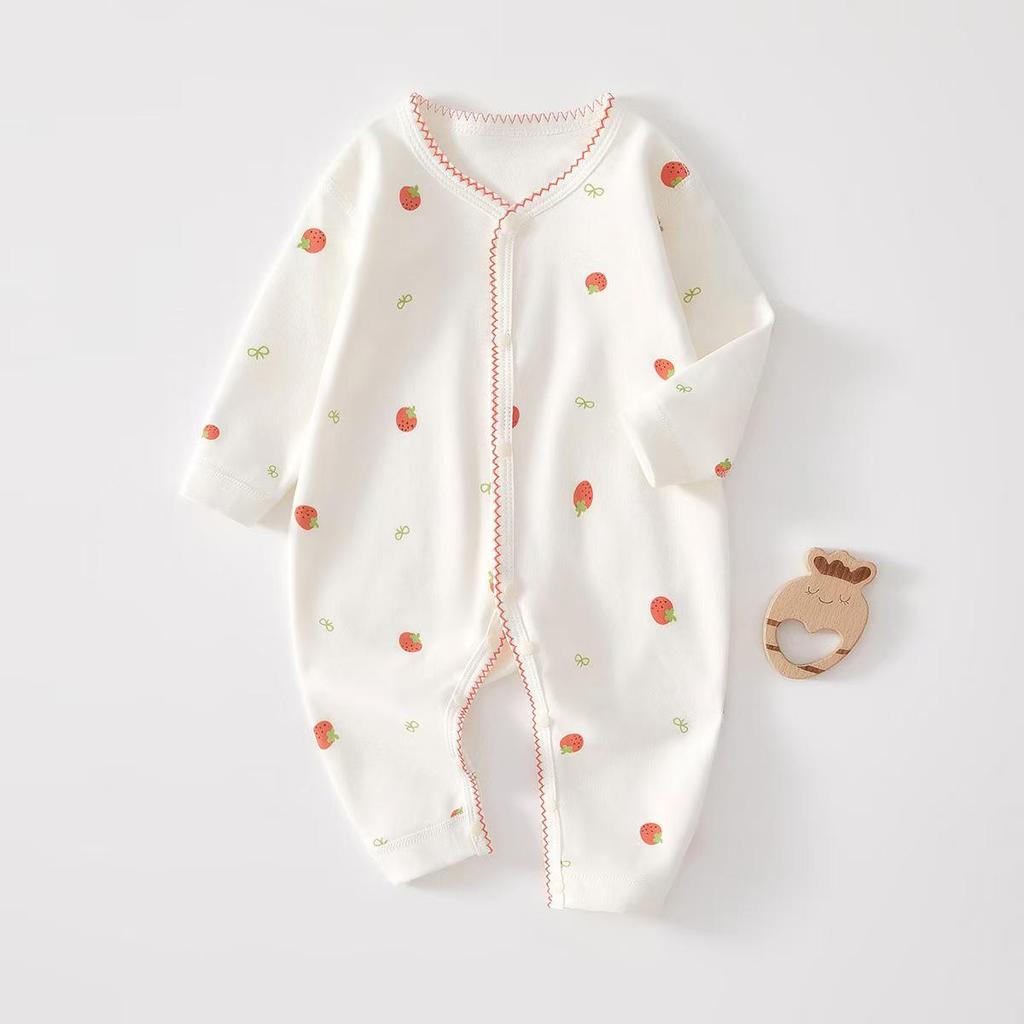 Pure Cotton Long Sleeve Baby Bodysuit for All Seasons