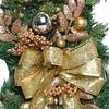 Artificial Stair Swag, Wreath Gift Bow Ornaments Garland for Party Fireplace