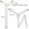 6pcs Adjustable Bed Sheet Fasteners Anti Slip Sheet Clips & Holders White