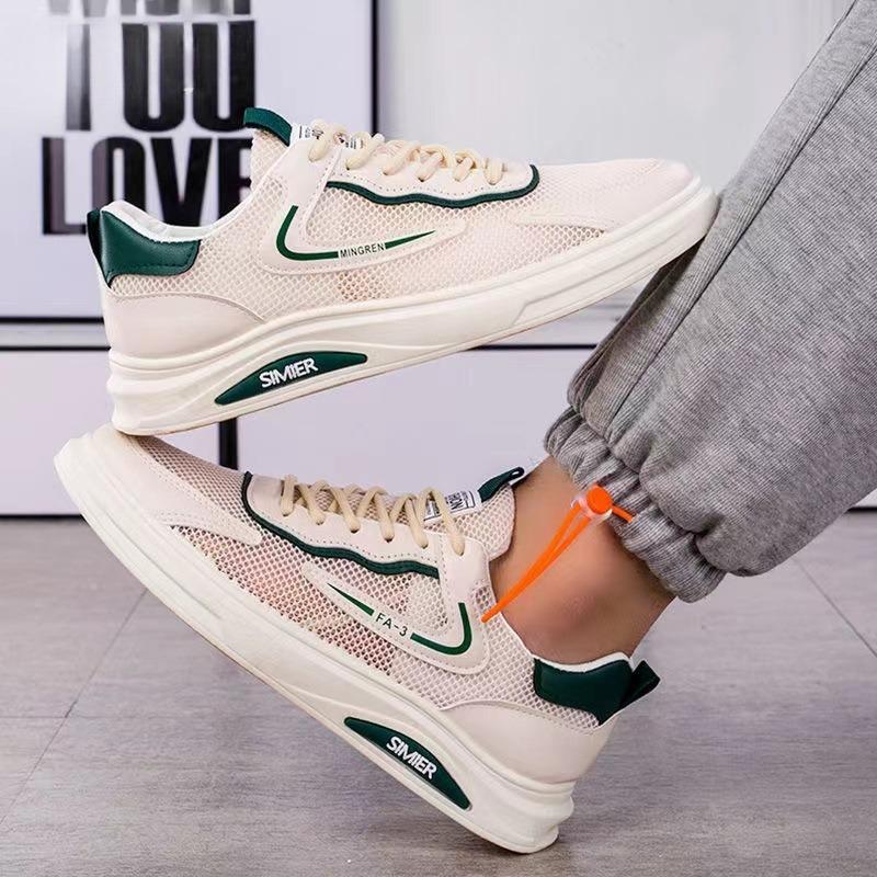 Men's Summer Casual Shoes Breathable Mesh Kitchen Theme Round Toe Rubber Outsole Non-Leather Inner Material Slip-On Style