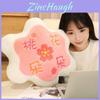 Peach Blossom Plush Pillow Cushion With Embroidery Details For Home Decor And Gift