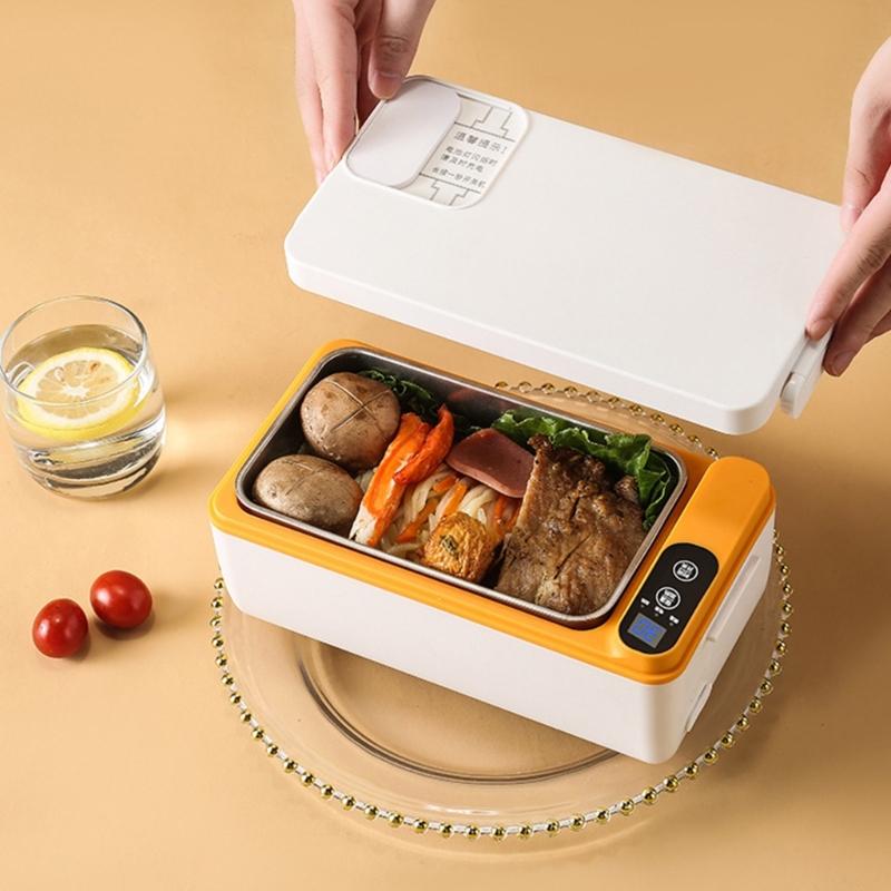 Practical Lunch Box 3200mAh Food Box Self Warming Food Storage Box 304Stainless Steel Texture for Various Setting