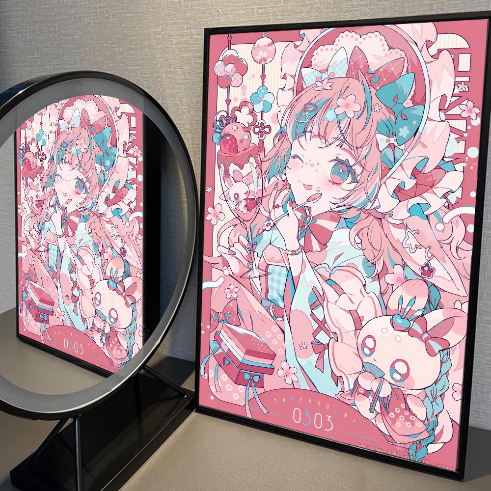 Popular Cute Anime Girls NEEDY GIRL OVERDOSE Miku Classic Anime Poster Waterproof Paper Sticker Coffee House Bar Room Wall Decor