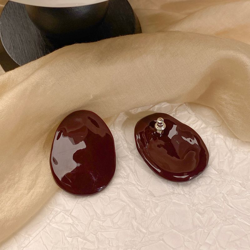 European and American Style Irregular Exaggerated Oval Large Earrings, Trendy and Fashionable Light Luxury Earrings, Holiday Gift