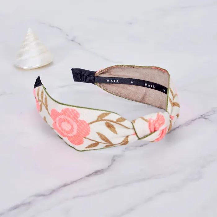 Maia Vine Rose Fluorescent Headband-Orange