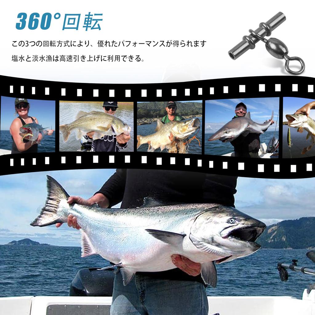 Pack of 50 Fishing Swivel with Amazing DIY Swivels, Three-Prong Sleeve, Rotation, Body, Leader, Rig, 1#