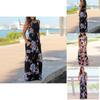 Summer Women's Elegant Casual Sleeveless Floral Printed Beach Dress Long Sundress