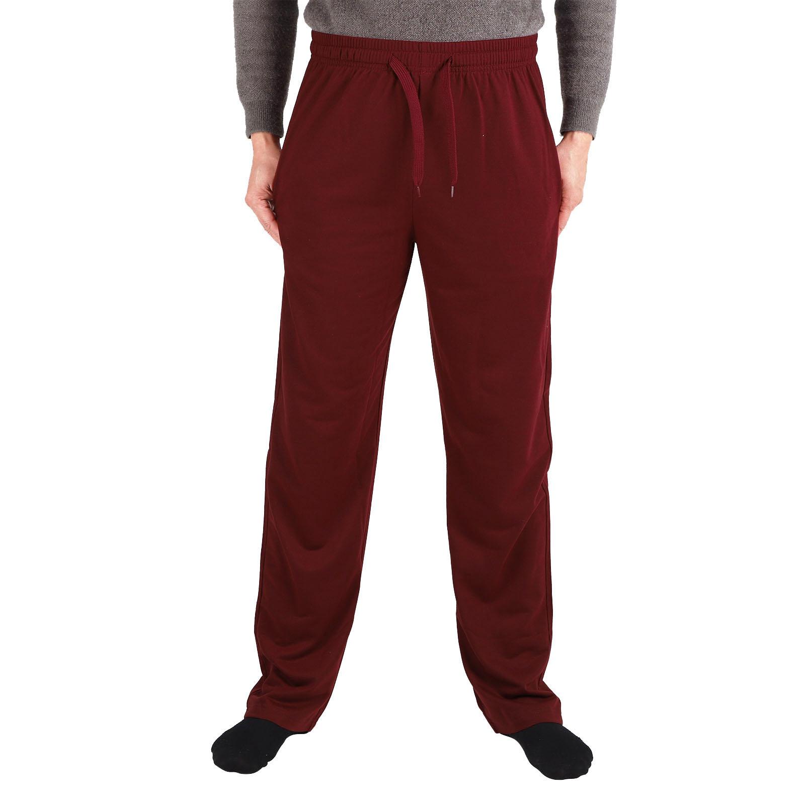 

Мужские Спортивные Повседневные Однотонные Прямые Брюки-цилиндры XL винный