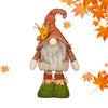 Fall Gnome Decorations Knit Doll Sunflower Gnome Expandable Figurine Window Scene Arrangement Thanksgiving Day Party Ornament