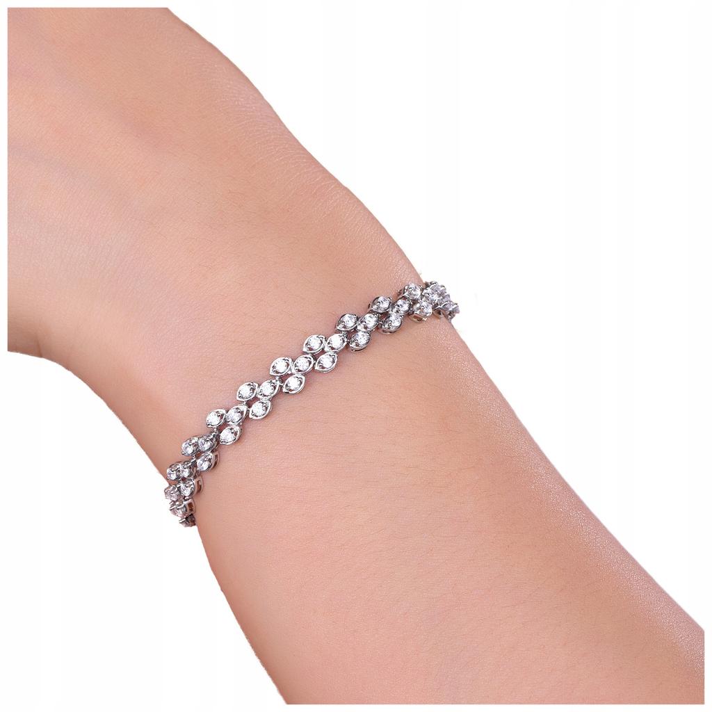 Elegant Evening Bracelet With Zircons