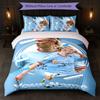Set Biancheria da Letto Personalizzato con Nome Erling Haaland 1 Copripiumino + 2 Federe Logo Calcio Regalo Personalizzato per Occasioni Speciali Decorazione Camera da Letto