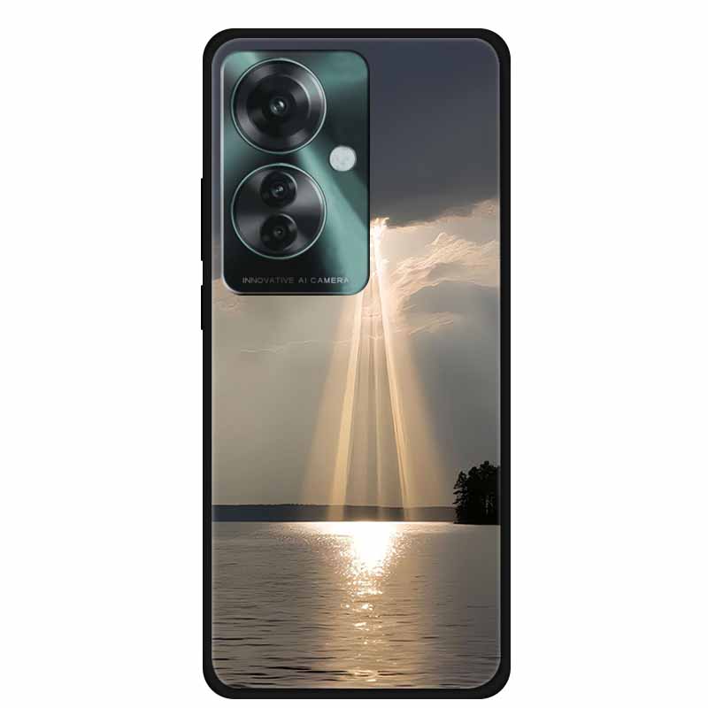 Phone Case for Oppo Reno11 A Silicone TPU Soft Back Cover for Reno 11 A 11A Fashion Shell Floral Shiled Capa 6.7" Funda