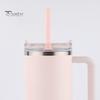 Reusable Straw 1 Set Silicone Universal Heat Resistant Long Straws Easy To Clean Durable Nozzle for 30oz And 40oz Cups