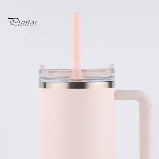 Reusable Straw 1 Set Silicone Universal Heat Resistant Long Straws Easy To Clean Durable Nozzle for 30oz And 40oz Cups