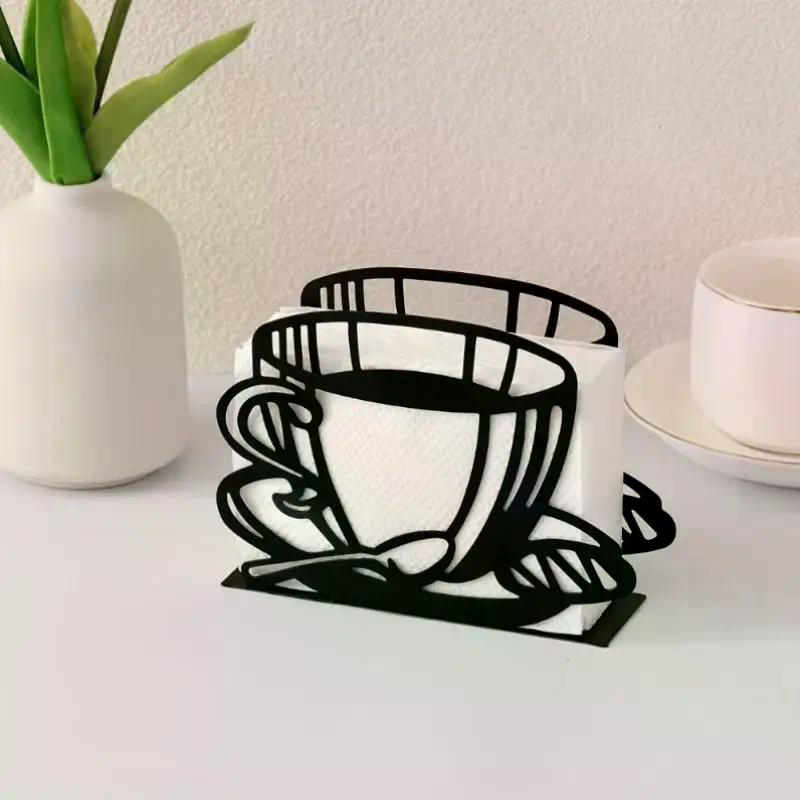 1Pc Elegant Metal For Lotus Flower Napkin Holder - Stylish Kitchen & Dining Tabletop Accessory,Ideal For Home And Restaurant Use