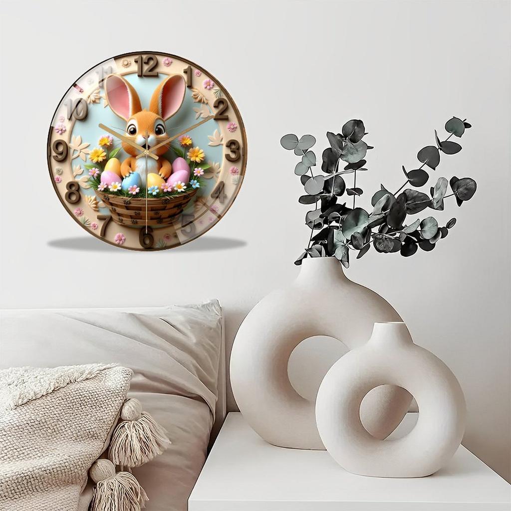Large 12 Inch Glass Wall Clock That Is Both a Functional Tool and a Decor Item