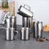 Stainless Steel Laboratory Beaker Large Capacity Scale Graduation Measuring Cups 1000ml 500ml Milk Frothing Pitcher