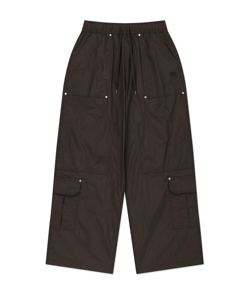 BROWNBREATH Tag Double Knee Nylon Pants - Brown