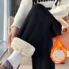 Winter Lady Korean Fashion High Waist Fleece Pants Women Slim Fit Straight Leg Plush Trousers Girls Snow Warm Casual Pants
