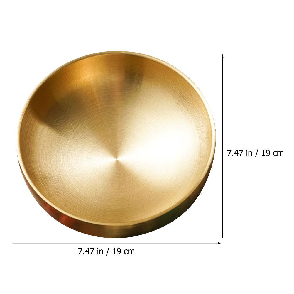 

High Quality Stainless Steel Salad Bowl Perfect Size for Salad Fruit Dessert Snacks Exquisite Workmanship Multi Purpose Kitchen золотистый