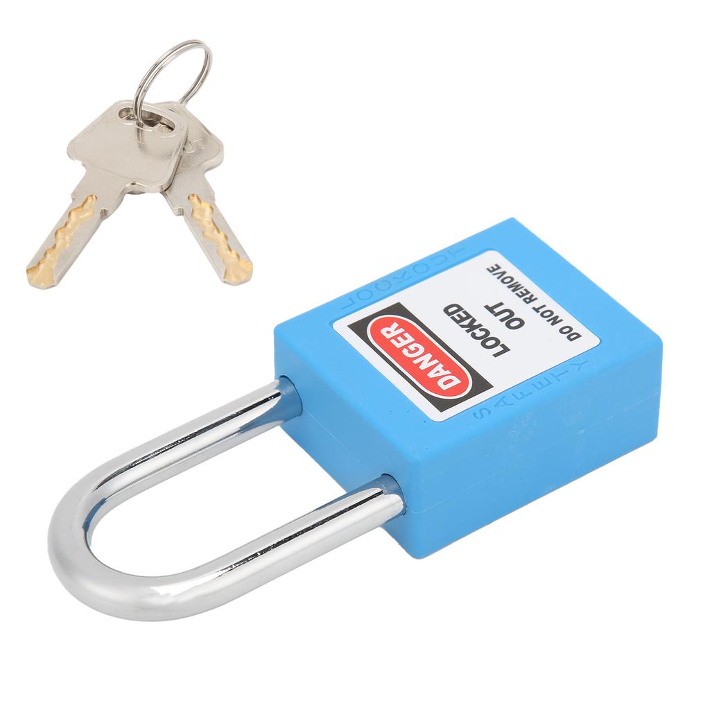 1.5in Safety Padlocks Steel Beam Insulated Lock with 2 Keys for Industry Machine ManufacturingBlue