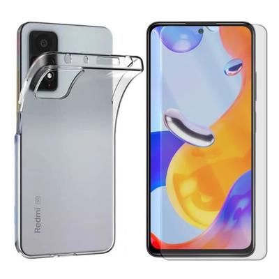 Protective Case - Yuan Yuan - Xiaomi Redmi Note 11 Pro 5G - Transparent Silicone - Tempered Glass - Ultra-thin