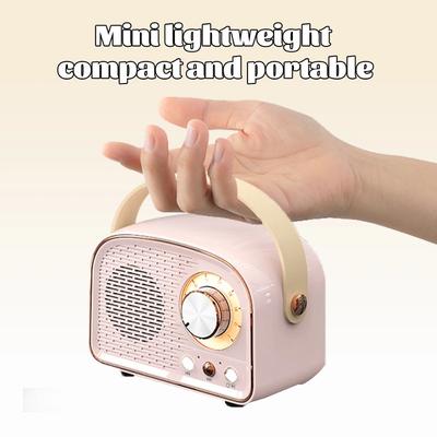 Retro Wireless FM Receiver Bluetooth Speaker With MIC Bluetooth-compatible 5.0 Mini Radio