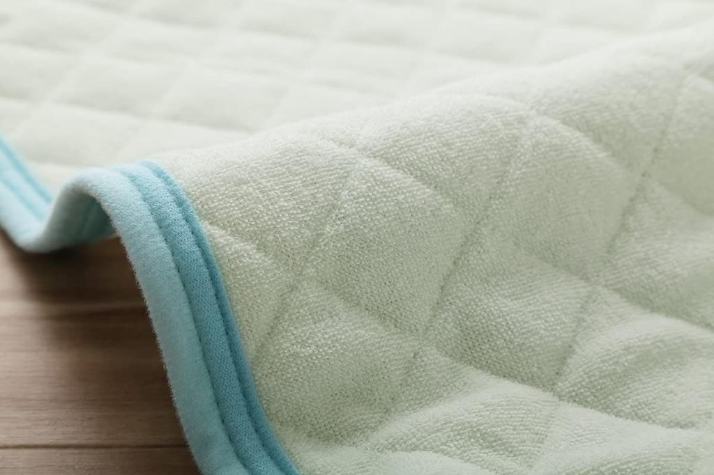 IKEHIKO Cot Mattress 58 X Washable Towel Baby/Children's/Junior Kids' Pad, Approx. 101cm, Blue, Cotton, Fabric, Gentle, #1592139