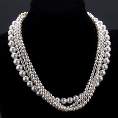 Versatile Multi-Layer Faux Pearl Necklace - Summer Party Accessory with Multiple Styling Options, E-commerce Bestseller
