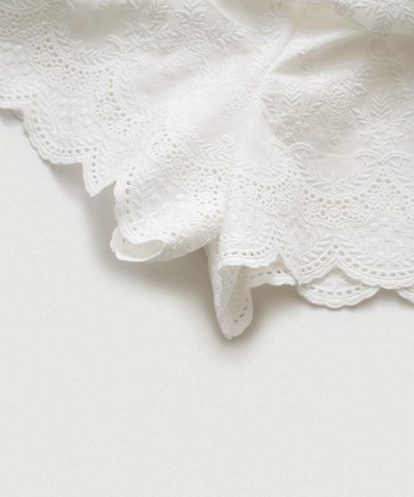 Deobanes Belle Lace Scallop Skirt_White