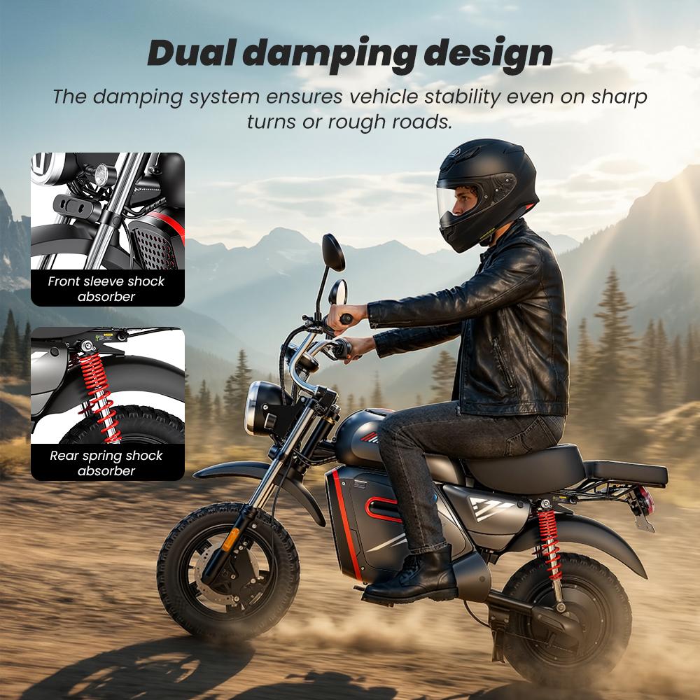 Bicicletă Electrică iScooter Y18 15" Motor de Vârf 2000W Suspensie Completă Motocicletă Electrică pentru Adulți 48V 20AH Cu Deblocare NFC Sarcina Maximă 150Kg