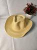 New Retro Ethnic Style Cowboy Hat Men's and Women's Cone Top Holiday Seaside Travel, Showing a Small Face, Fashionable Straw Hat