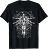 Cyberpunk Robotic Vitruvian Man Graphic Tee - Sci-Fi Inspired