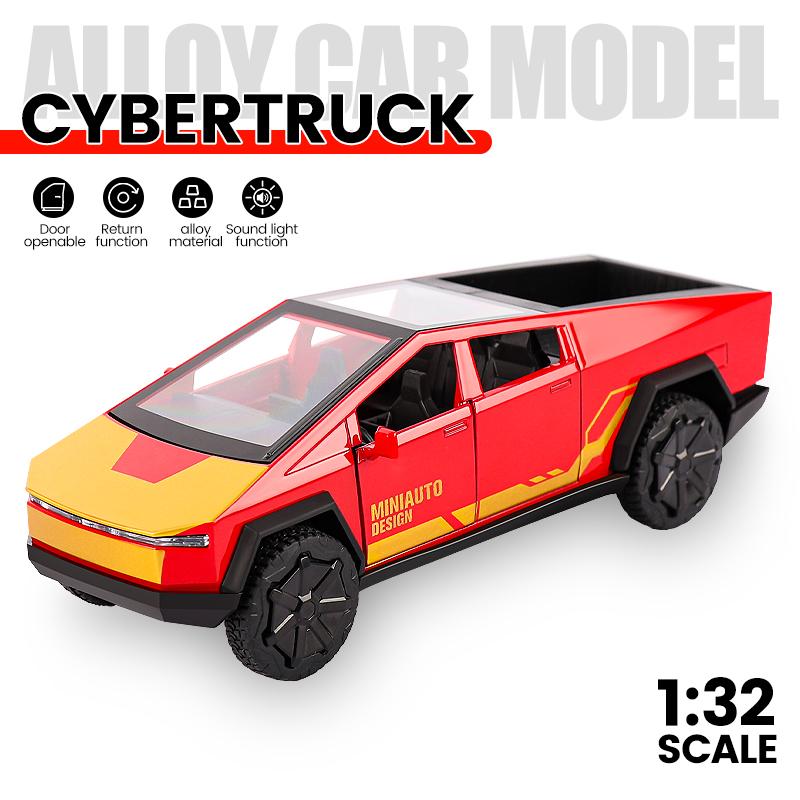 1:32 Legierung Auto Modell Cybertruck Pickup Diecasts Metall Spielzeug Geländefahrzeuge Auto Modell Simulation Sammlung Kinder Geschenke