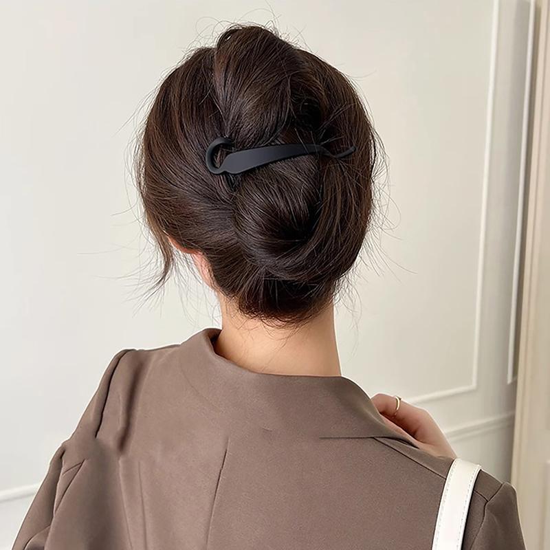 Women Girls Banana Clip Frosted Matte Hair Clip Resin Acrylic Hairpin Ponytail Hair Clip Fashion Retro Hair Accessories