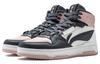 Li Ning Mountain Origin 2.0 Slip Resistant Abrasion Resistant High Top Skateboard Shoes Women's Dark Blue White Pink AGCT346-5
