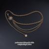 Waist Chain Metal Sunflower Belt Body Chain Women'S Retro Multi-Layer Chain Adjustable Dress Waist Accessories