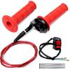 7/8" 22Mm Twist Throttle Accelerator Soft Rubble Handle Grip Cable Kit For 50Cc 90Cc 110Cc 125Cc 4-Stroke SSR Coolster Apollo CRF50 Roketa