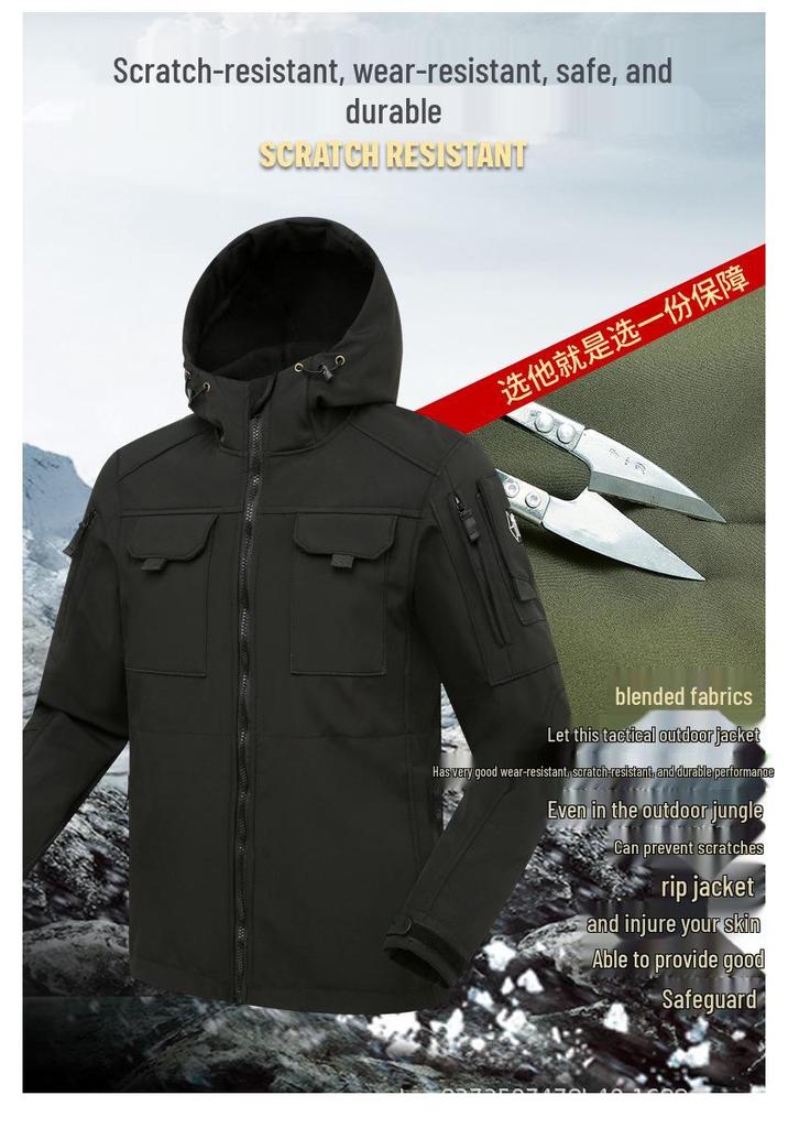 Men's Outdoor Breathable Cycling Windbreaker Sharkskin Three-in-One Suit