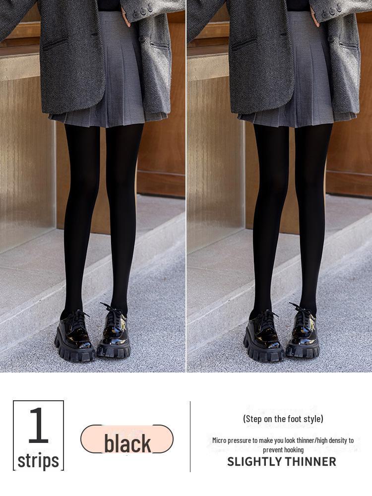 Thickened Nude-Effect Velvet Pantyhose for Autumn/Winter – Warm Bare-Legs Look In Flesh Tone.