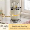 Round Rotating Carbon Steel Knife Holder – Wear-Resistant, Rust-Proof Kitchen Desktop Storage.