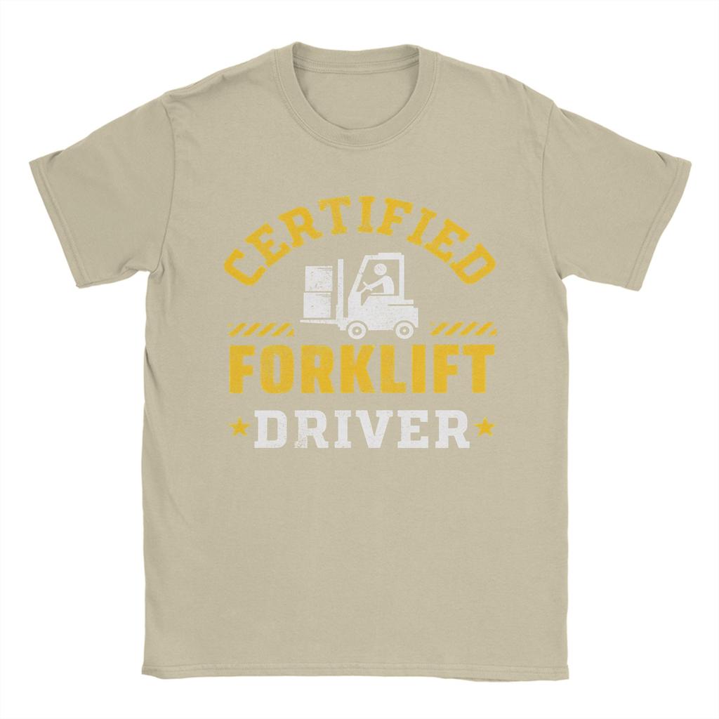 Forklift Certified Funny Forklift Driver Operator Tee Shirt for Unisex Women Printed T Shirts 100 Cotton Clothing